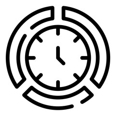 Poster - Timer time management icon. Outline Timer time management vector icon for web design isolated on white background