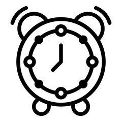 Poster - Home alarm time management icon. Outline Home alarm time management vector icon for web design isolated on white background