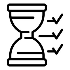 Poster - Speed hourglass time management icon. Outline Speed hourglass time management vector icon for web design isolated on white background