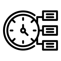 Poster - Office time management icon. Outline Office time management vector icon for web design isolated on white background