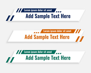 Wall Mural - flat modern lower third template design