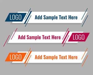 Wall Mural - modern flat web lower third template design