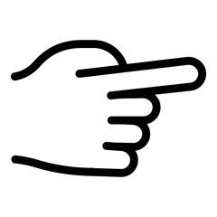 Poster - Hand gesture attention icon. Outline Hand gesture attention vector icon for web design isolated on white background