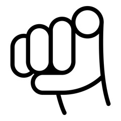 Poster - hand gesture you icon. outline hand gesture you vector icon for web design isolated on white backgro