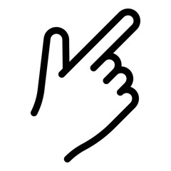 Poster - Hand gesture kid pistol icon. Outline Hand gesture kid pistol vector icon for web design isolated on white background