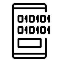Poster - smartphone interface icon. outline smartphone interface vector icon for web design isolated on white