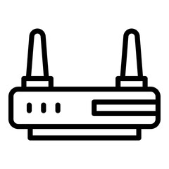 Poster - Wifi router interface icon. Outline Wifi router interface vector icon for web design isolated on white background