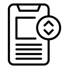 Poster - Smartphone interface icon. Outline Smartphone interface vector icon for web design isolated on white background