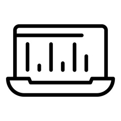 Poster - Laptop interface icon. Outline Laptop interface vector icon for web design isolated on white background