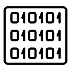 Poster - Code chat interface icon. Outline Code chat interface vector icon for web design isolated on white background