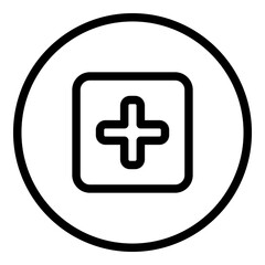 Poster - add interface icon. outline add interface vector icon for web design isolated on white background