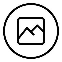 Poster - Upload picture interface icon. Outline Upload picture interface vector icon for web design isolated on white background