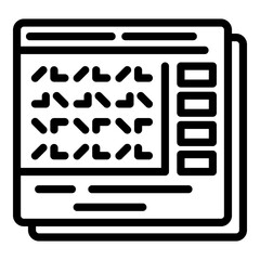 Poster - Screen interface icon. Outline Screen interface vector icon for web design isolated on white background
