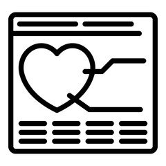 Poster - Like page interface icon. Outline like page interface vector icon for web design isolated on white background