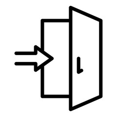 Poster - Enter door interface icon. Outline Enter door interface vector icon for web design isolated on white background