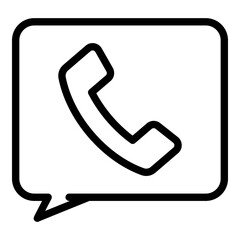 Poster - Call sms interface icon. Outline Call sms interface vector icon for web design isolated on white background