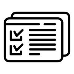 Poster - Approved site interface icon. Outline Approved site interface vector icon for web design isolated on white background