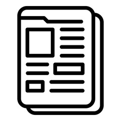Poster - Menu interface icon. Outline Menu interface vector icon for web design isolated on white background