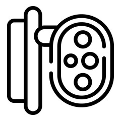 Poster - Eyes magnifier icon. Outline Eyes magnifier vector icon for web design isolated on white background