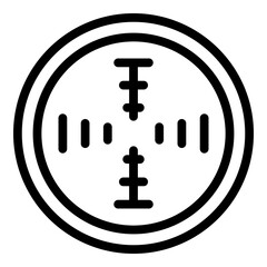 Poster - Telescopic focus icon. Outline telescopic focus vector icon for web design isolated on white background