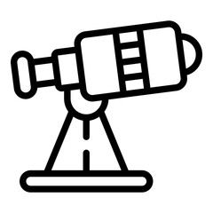 Poster - Telescope icon. Outline Telescope vector icon for web design isolated on white background