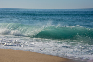 breaking wave in the atlantic ocean