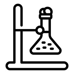 Poster - Scientist flask stand icon. Outline Scientist flask stand vector icon for web design isolated on white background