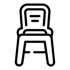 Poster - Kitchen chair icon. Outline kitchen chair vector icon for web design isolated on white background