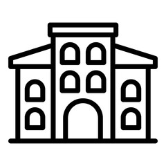 Poster - University campus icon. Outline University campus vector icon for web design isolated on white background