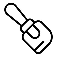 Poster - Cookie shovel icon. Outline Cookie shovel vector icon for web design isolated on white background