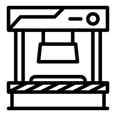 Poster - Press form machine icon. Outline press form machine vector icon for web design isolated on white background
