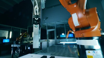 Wall Mural - microcircuit is getting relocated by a robotic machine