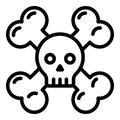 Poster - Malware hazard icon. Outline malware hazard vector icon for web design isolated on white background
