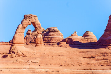 Canvas Print - Delicate Arch. Picturesque sandstone