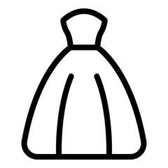 Canvas Print - Bride wedding dress icon. Outline bride wedding dress vector icon for web design isolated on white background