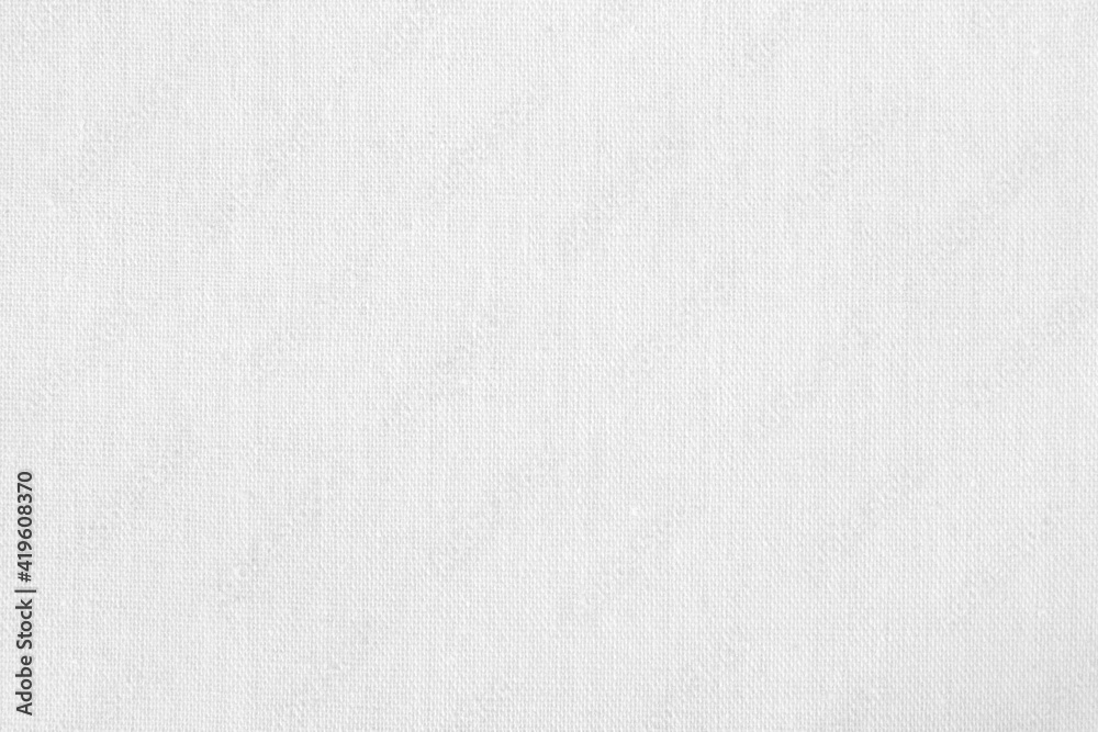 White cotton fabric texture background, seamless pattern of natural textile. - obrazy, fototapety, plakaty 
