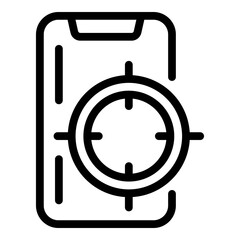 Poster - target audience icon. outline target audience vector icon for web design isolated on white backgroun