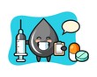 © heriyusuf - Mascot illustration of oil drop as a doctor