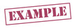 EXAMPLE Vector stamp. White isolated
