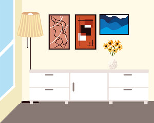 Canvas Print - home interior room