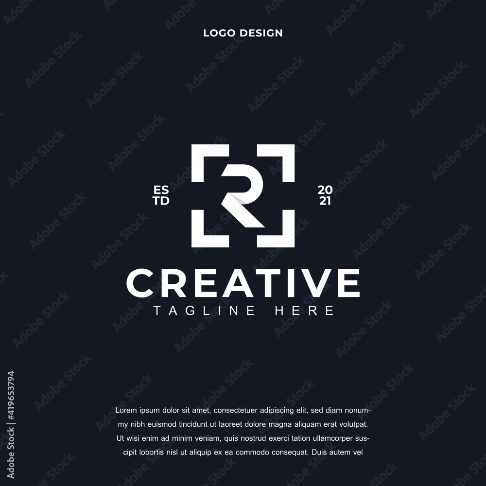 Creative Letter R icon logo design vector illustration. Alphabet letter ...
