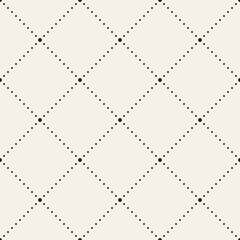 Vector seamless pattern. Modern stylish texture. Repeating geometric tiles with dotted rhombuses.