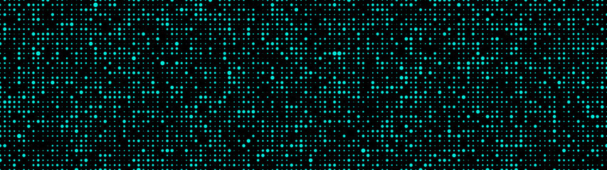 Cybernetic futuristic background. Big data visualization. Virus. Halftones. Matrix glitch. Vector illustration.