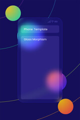 Poster - Transparent mobile phone template. Mobile phone template