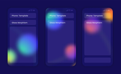 Poster - Transparent mobile phone template. Mobile phone template