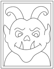 Canvas Print - 
Monster template in hand drawn vector design 

