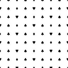 Canvas Print - Poker card symbols vector texture