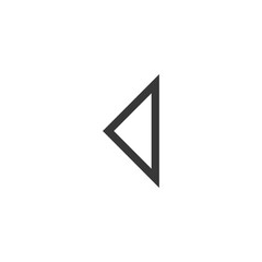 Wall Mural - left arrow icon. triangle arrow symbol modern, simple, vector, icon for website design, mobile app, 