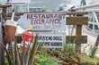 USA, Massachusetts, Cape Ann, Gloucester. Seafood restaurant sign