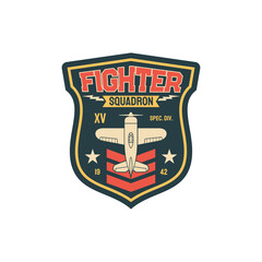 squadron fleet air navy, aviation squad army chevron insignia of airplane jet fighter isolated patch